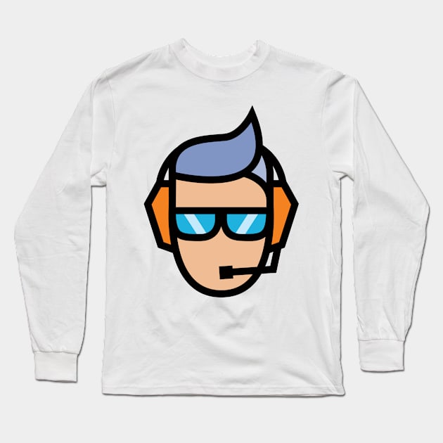 Headphones Boy Long Sleeve T-Shirt by Silurostudio